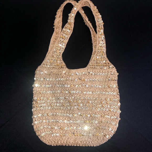 sequin beach bag